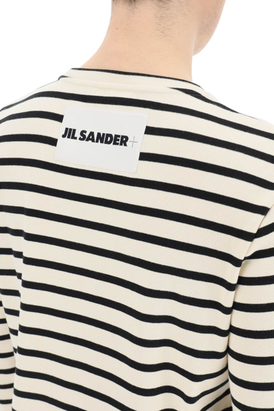 Shop Jil Sander Long Sleeve T-shirt In White,black