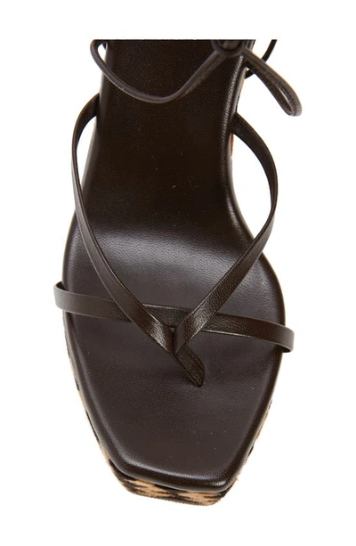 Shop Brother Vellies Gemini Platform Wedge Sandal In Black/ Brown