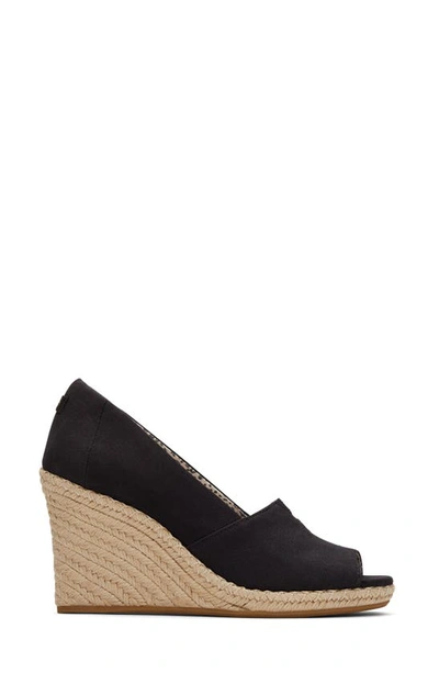 Shop Toms Michelle Espadrille Wedge Sandal In Black