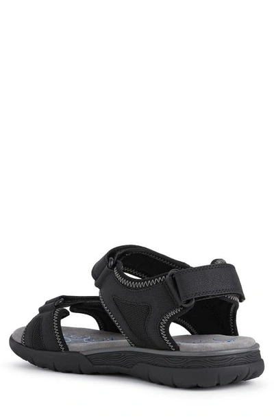 Shop Geox Spherica Sandal In Black