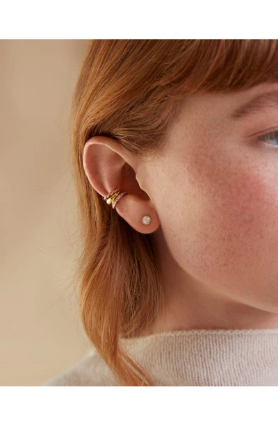 Shop Monica Vinader Essential Diamond Stud Earrings In Rose