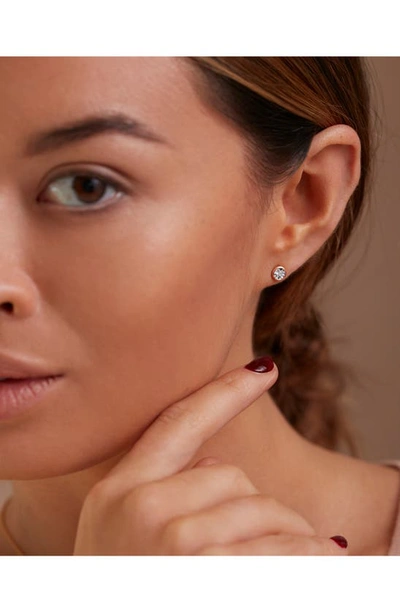 Shop Monica Vinader Essential Diamond Stud Earrings In Rose