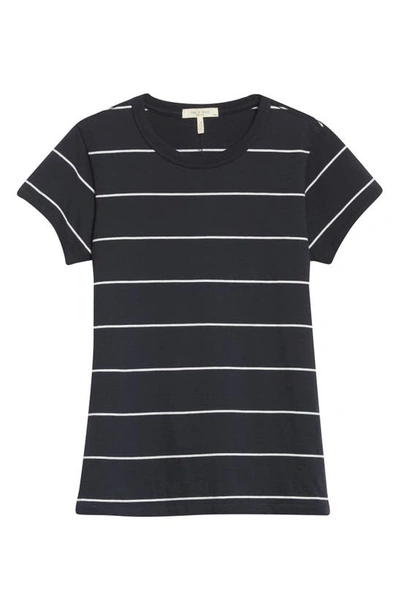 Shop Rag & Bone The Stripe Organic Cotton T-shirt In Black