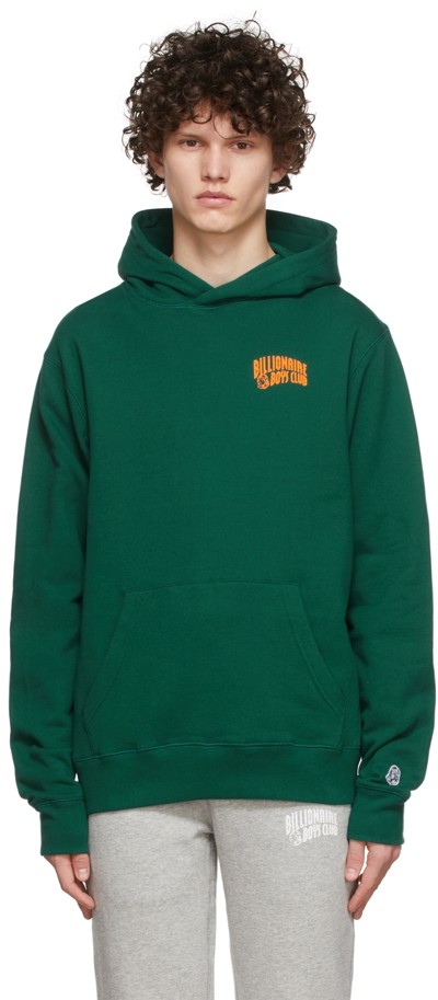 Shop Billionaire Boys Club Green Arch Logo Hoodie In Forest Green