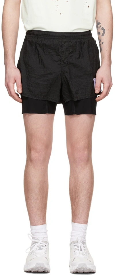 Shop Satisfy Black Nylon Shorts