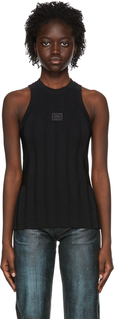 Eytys Rancid Sleeveless Ribbed Knit Top In Black