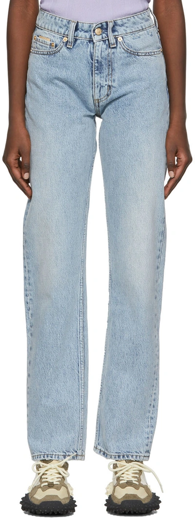 Shop Eytys Blue Cypress Jeans In Light Stone