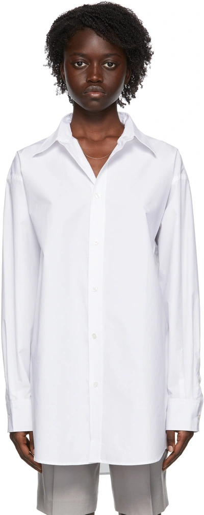Shop Filippa K White Organic Cotton Shirt In White 1009