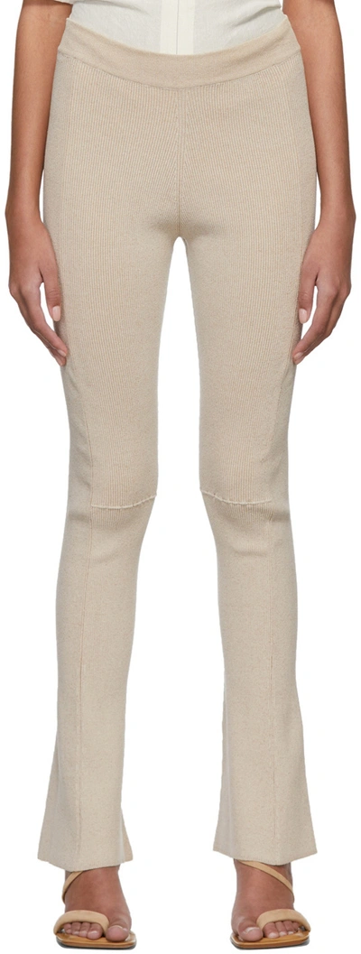 Jacquemus Beige 'le Pantalon Baunhila' Trousers In 130 Light Beige