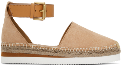 Shop See By Chloé Tan Suede Glyn Espadrilles In 533 Natural