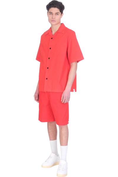 Shop Jil Sander Shirt In Red Cotton