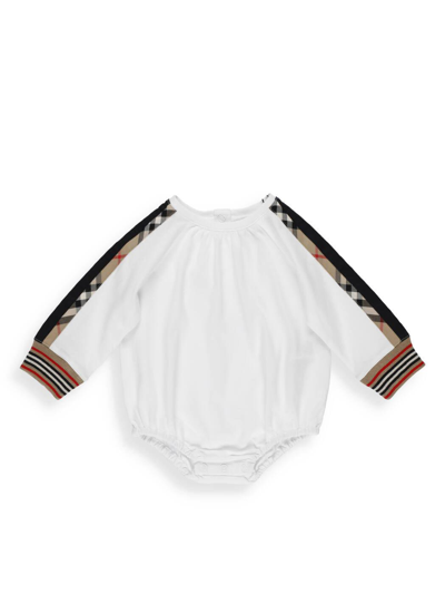 Shop Burberry Vintage Check Sleeve Bodysuit