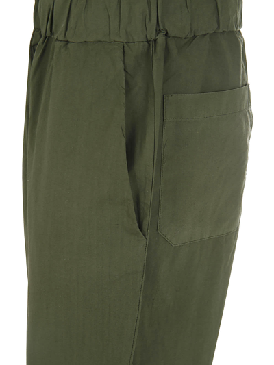 Shop Labo.art Elastic Waist Trousers With Pockets In Olive
