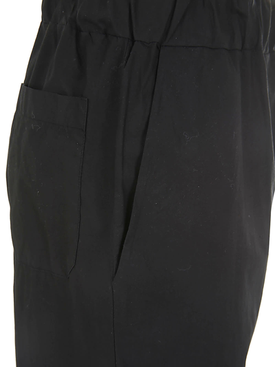 Shop Labo.art Elastic Waist Trousers With Pockets In Black