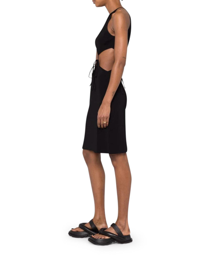 Shop Bottega Veneta Cut-out Detailed Mini Dress In Black