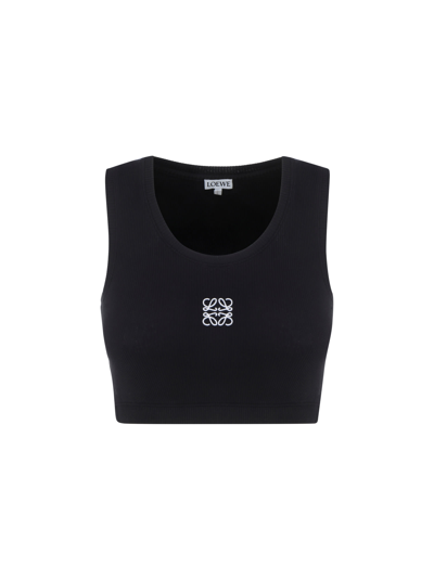 Shop Loewe Anagram Tank Top In Black/white