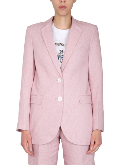 Shop Michael Michael Kors Single-breasted Jacket In Rosa