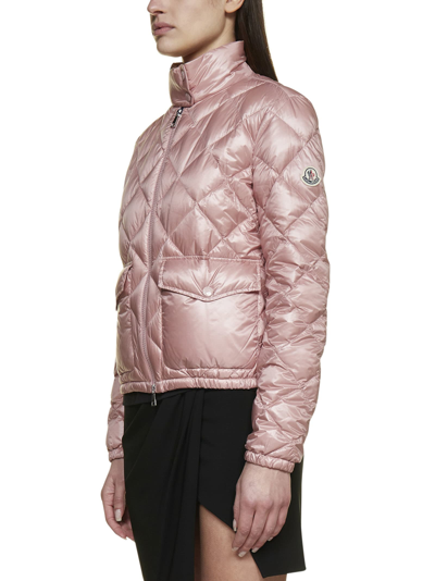 Shop Moncler Down Jacket In Pink