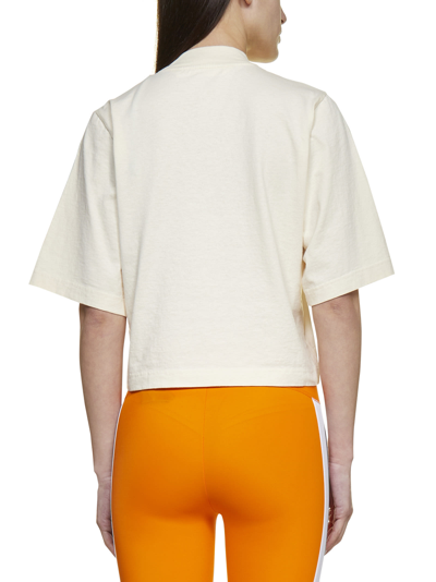 Shop Palm Angels T-shirt In Off White Brown