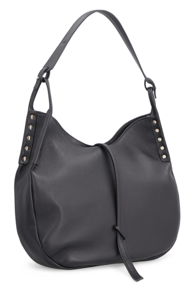 Shop Zanellato Ima Leather Hobo-bag In Black