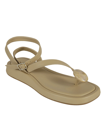 Shop Gia Borghini Rosie 18 Flat Sandals In Taupe