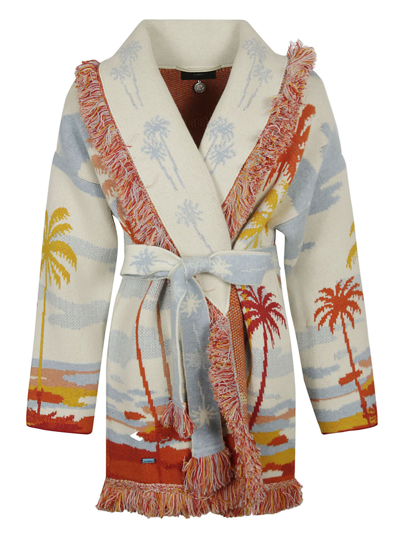 Shop Alanui Riding The Waves Icon Cardigan In Multicolor