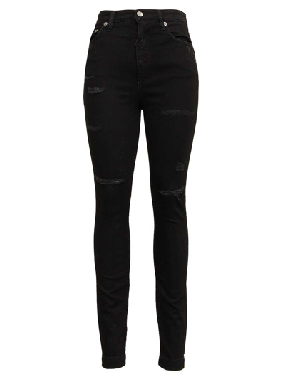 Shop Dolce & Gabbana Distressed Skinny Jeans In Varianteabbinata