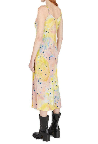 Shop Marc Jacobs Bias Slip Dress In Yellowmulti