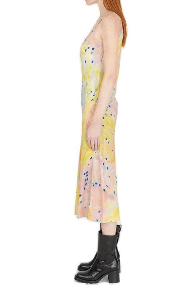 Shop Marc Jacobs Bias Slip Dress In Yellowmulti