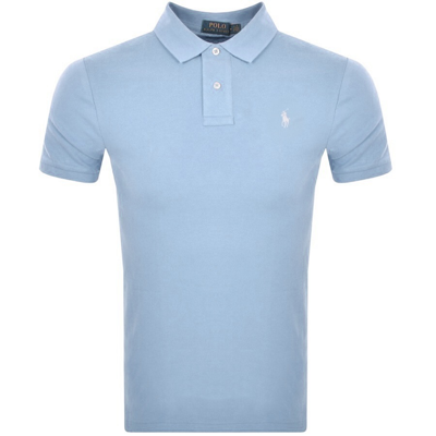 Shop Ralph Lauren Slim Fit Polo T Shirt Blue