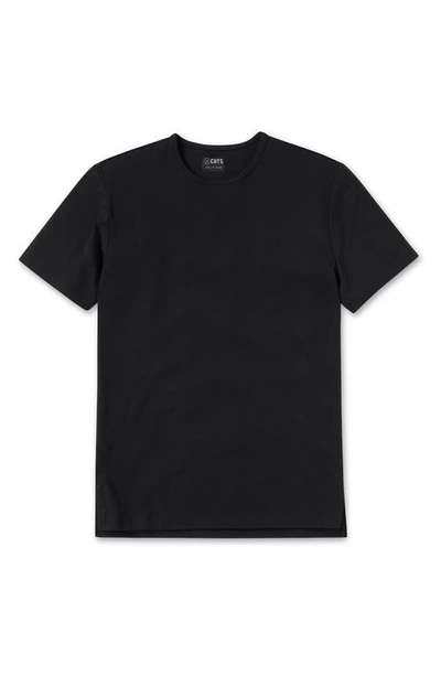 Shop Cuts Ao Split Hem T-shirt In Black