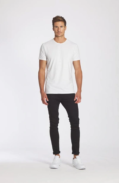 Cuts Trim Fit Split Hem Crewneck T-shirt In White