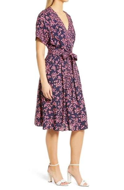 Draper James Miranda Faux Wrap Dress In Nassau Navy Multi | ModeSens