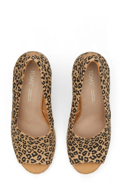 Shop Toms Michelle Espadrille Wedge Sandal In Natural Leopard