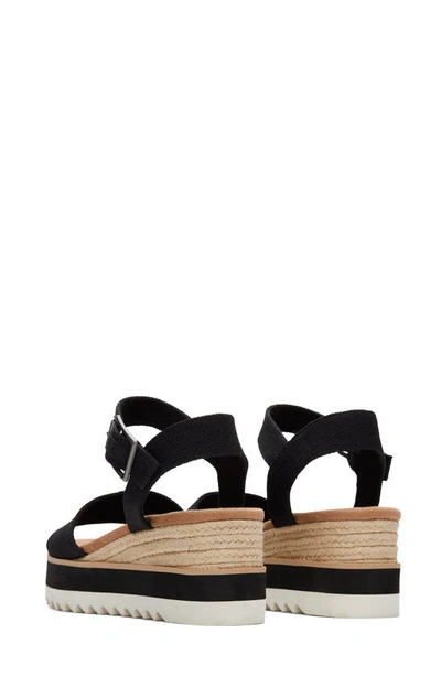 Shop Toms Diana Platform Wedge Sandal In Black