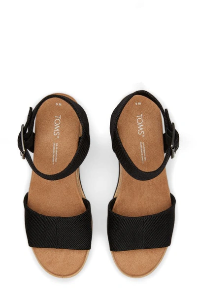 Shop Toms Diana Platform Wedge Sandal In Black