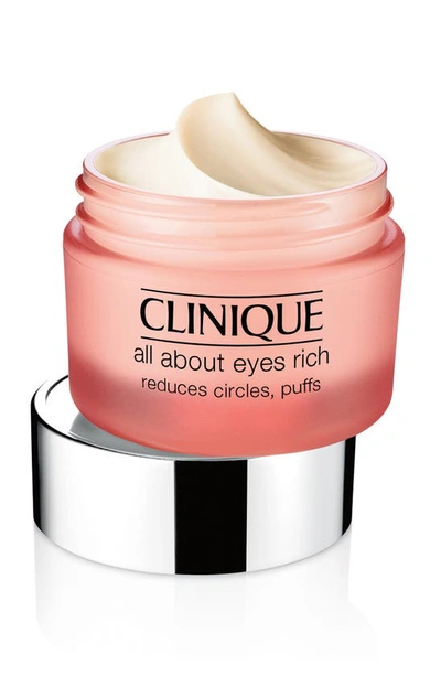 Shop Clinique All About Eyes™ Rich Eye Cream With Hyaluronic Acid, 0.5 oz