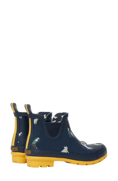 Joules Wellibob Short Rain Boot In Navy Dog