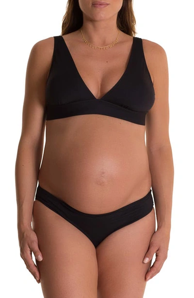Shop Pez D'or Maternity Bikini Top In Black