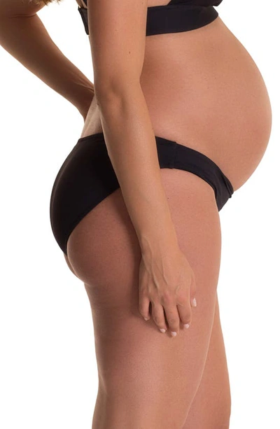 Shop Pez D'or Olivia Maternity Bikini Bottoms In Black