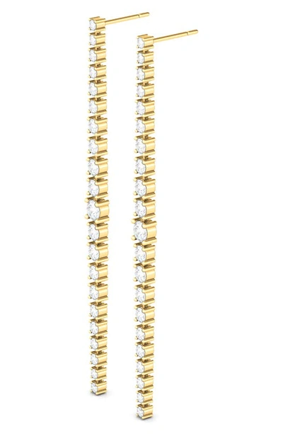 Shop Hautecarat Lab Created Diamond Drop Earrings In 14k Yellow Gold