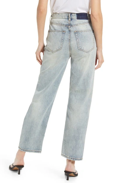 Shop Ksubi Brooklyn High Waist Straight Leg Jeans In Denim