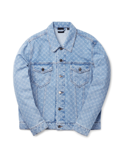 Daily Paper All-over Monogram-print Jacket In Blue | ModeSens