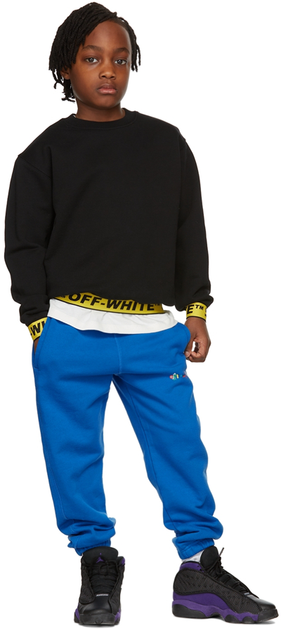 Shop Off-white Kids Black Industrial Sweatshirt In Black Yellow