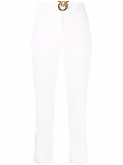 Shop Pinko `plaza 1` Pants In Bianco