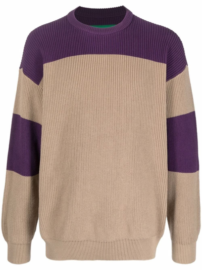 Shop Emporio Armani Sustainable Capsule Roundneck Sweater In Multi