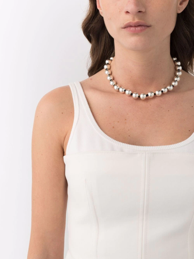 Shop Sophie Buhai Orb Collar Necklace In Silver