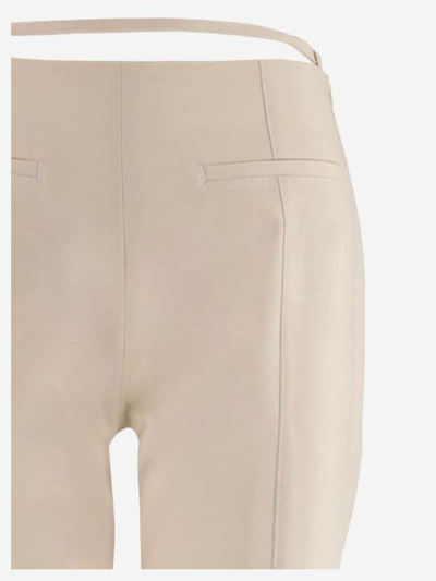Shop Jacquemus Trousers In Beige