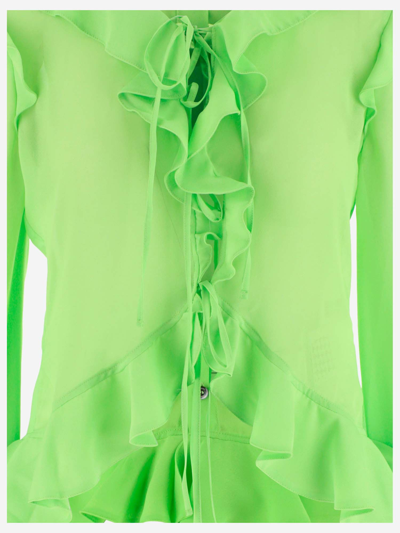 Shop Rokh Shirts In Neon Green