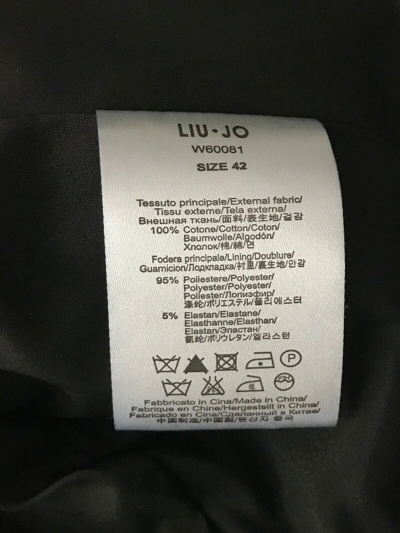 Pre-owned Liu •jo Liu-jo Jeans Black Beaded Notched Lapel Collar Blazer Jacket Size 42-medium